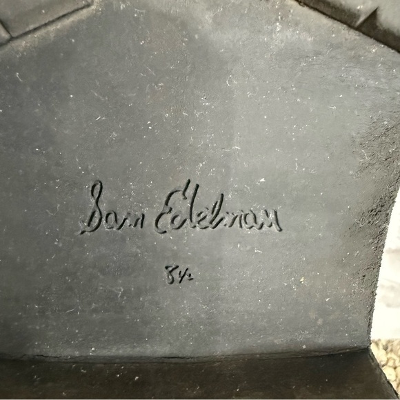 Sam Edelman WELLINGTON LUG SOLE CHELSEA BOOTS womens size 8.5 black - Picture 8 of 8